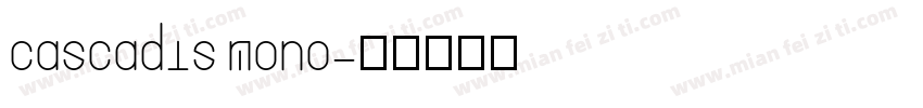 cascadis mono字体转换